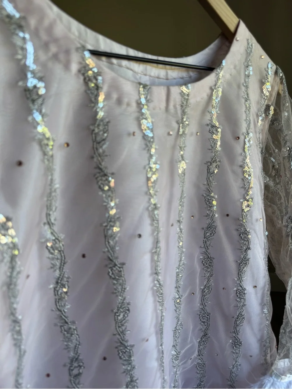 Embroidered Formal Tunic & Matching Dupatta Set Blush Pink B4